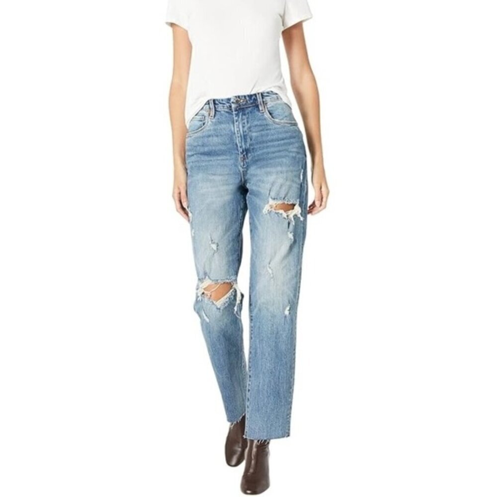 BLANKNYC Howard Med Rise Loose Fot Distressed Jeans Size 25